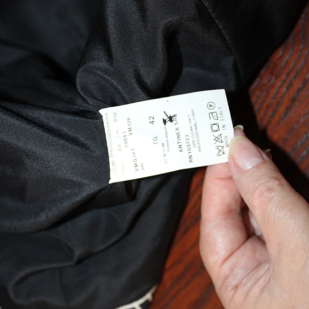 Armani Collezioni Black White Grid Tailored Blazer Made in Italy